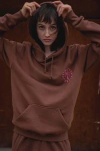 Bluza Jungmob 2024 Palm Tree Pepole Brown