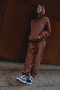 Bluza Jungmob 2024 Palm Tree Pepole Brown