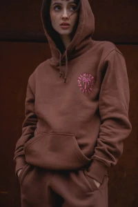 Bluza Jungmob 2024 Palm Tree Pepole Brown